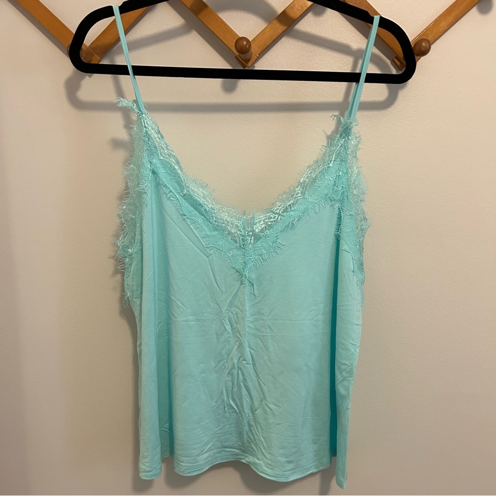 POL Aqua Blue Lace Camisole